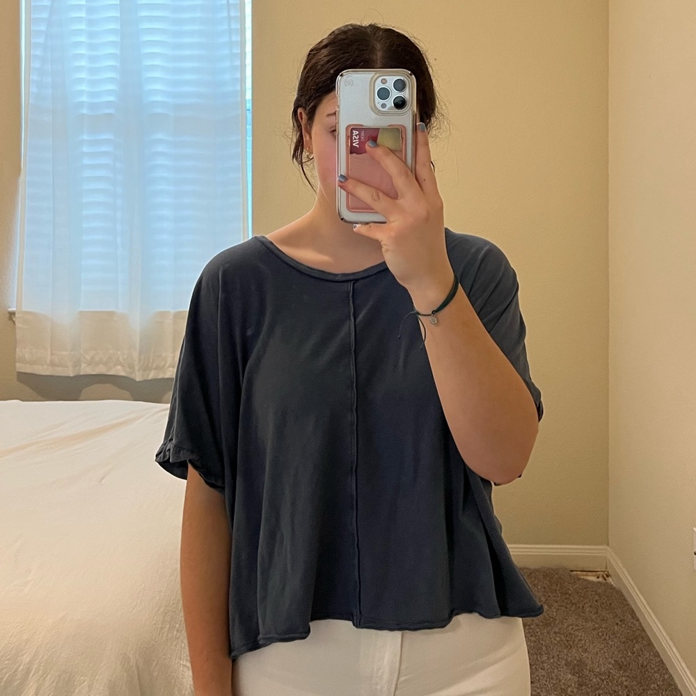 American Eagle blue top. Worn twice
